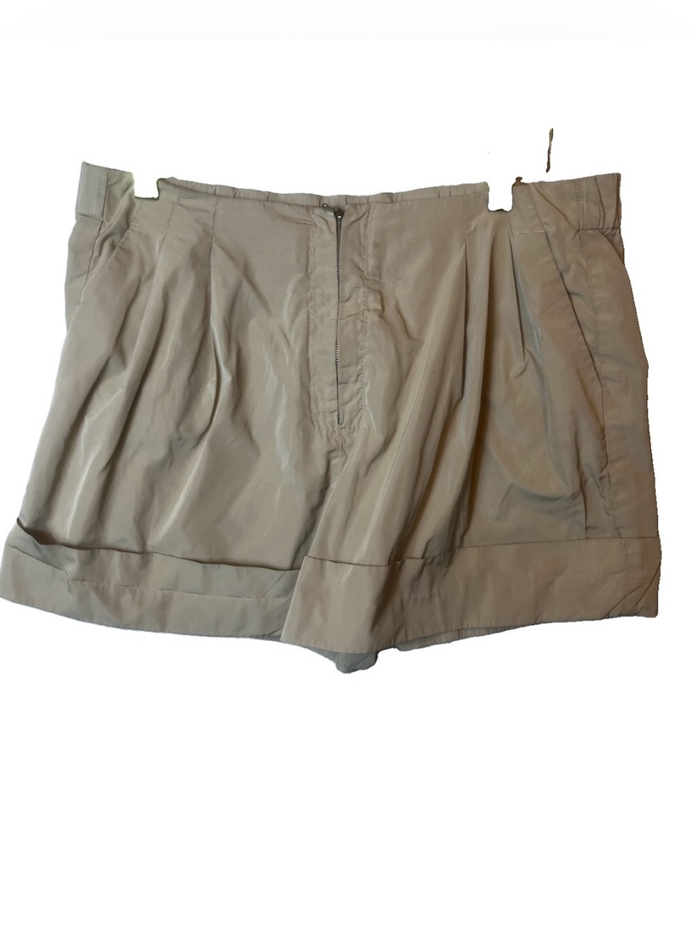 3.1 Philip Lim Cuffed Taupe Colored Zipper Front Shorts Size 4